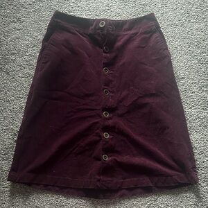 St. John's Bay Deep Burgundy A-Line Skirt
